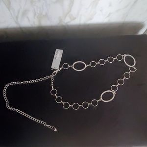 Xoxo Silvertone metal chain belt